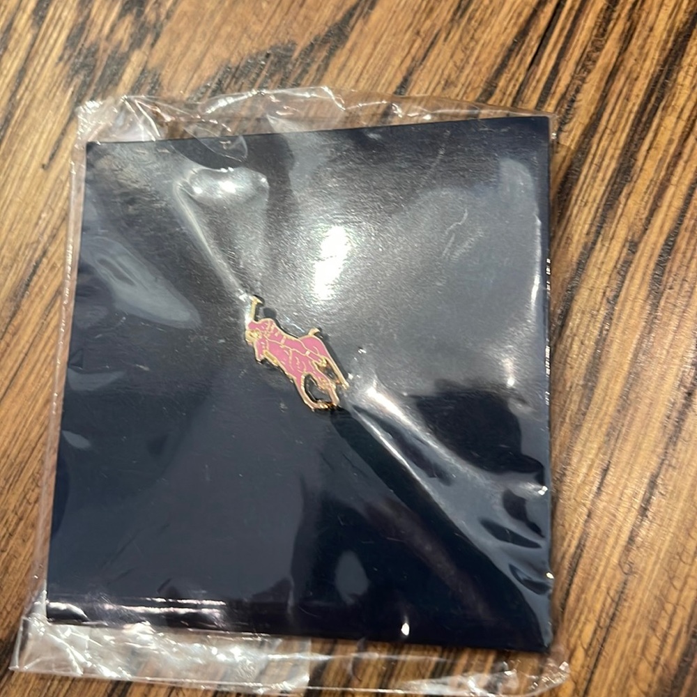 Pink Polo pin